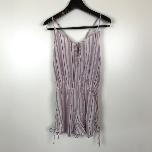 GAP Pink Stripe Woven Romper Small - Picture 1 of 8